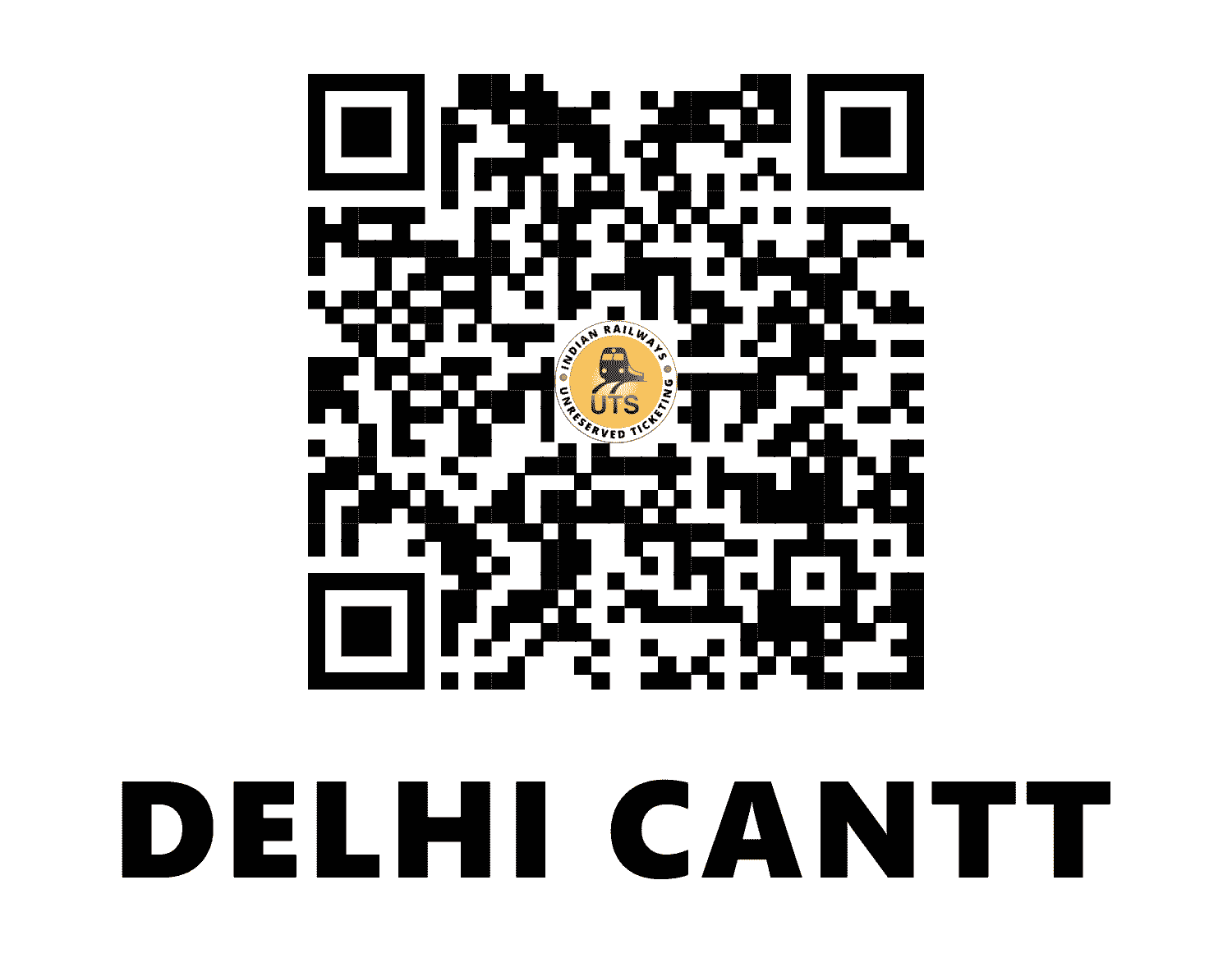 UTS QR Code for Delhi Cantt - DEC